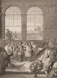 Louis XIV Visiting the Royal Academy of Sciences, 1671. Creator: Sébastien Le Clerc the Younger