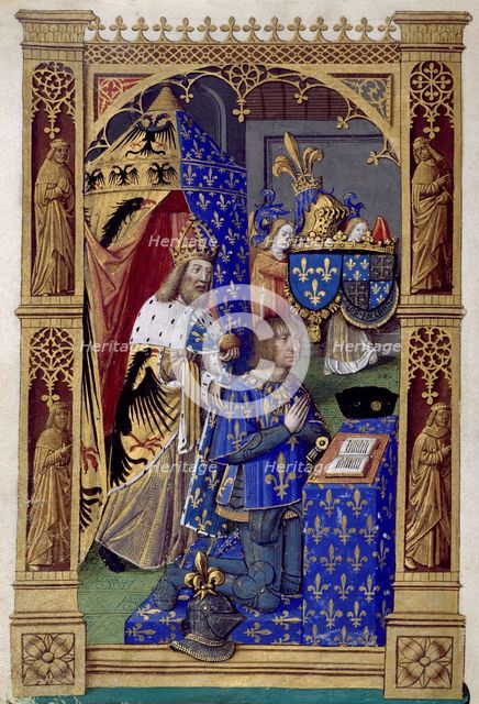 Louis XII of France (Book of Hours of Charles VIII, King of France), Between 1494 and 1496. Artist: Vérard, Antoine (active 1485-1512)