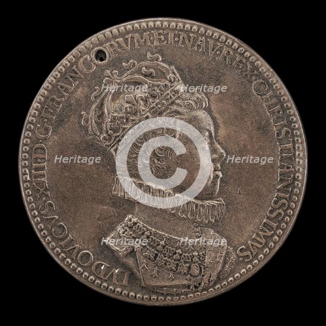 Louis XIII, 1601-1643, King of France 1610 [obverse], 1610. Creator: Nicolas Briot.