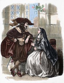 Louis XIII visits Louise de La Fayette at the Convent of the Visitation, 19th century. Creator: Unknown