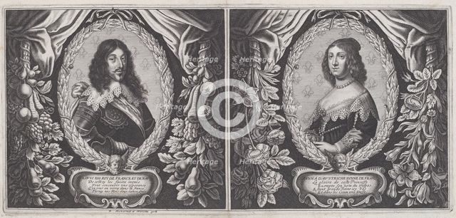 Louis XIII and Anna d'Austriche, 1643. Creators: Balthasar Moncornet, Pierre Mariette.