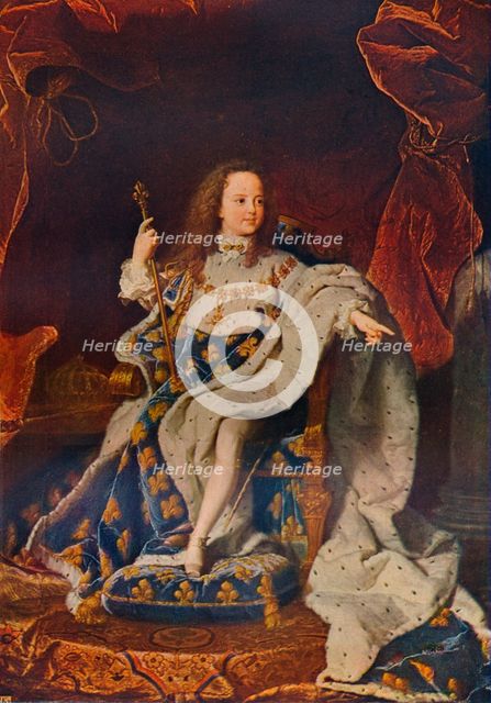 'Louis XV (1710-1774) at the Age of Five in the Costume of the Sacre', c1716û24, (1911). Artist: Hyacinthe Rigaud.