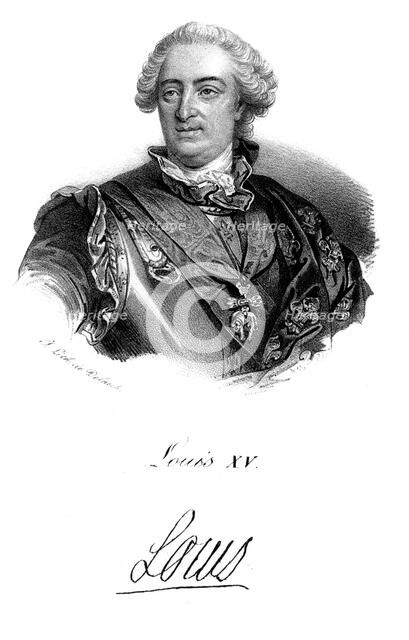 Louis XV (1710-1774), King of France from 1715, c1820. Artist: Unknown
