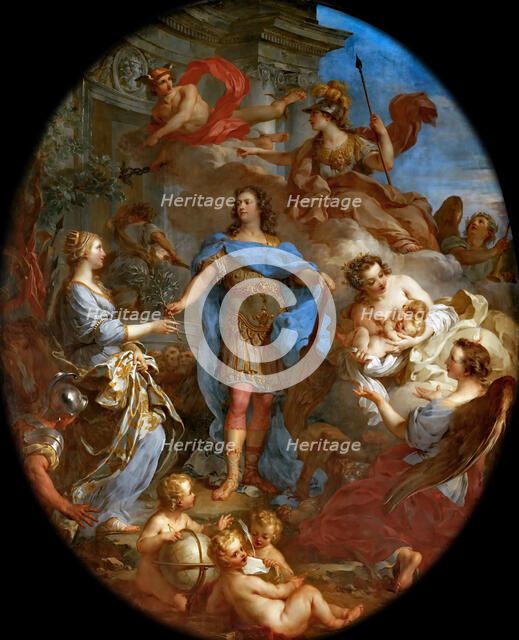 Louis XV Bringing Peace to Europe. Artist: Le Moyne, François (1688-1737)