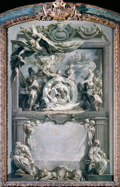 Louis XV gives peace to Europe. Artist: Le Moyne, François (1688-1737)