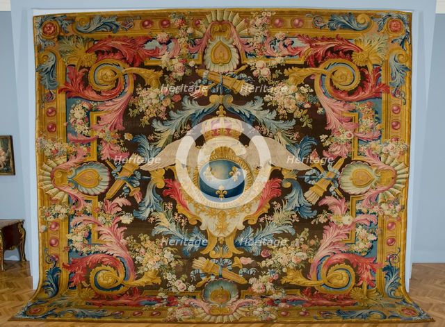 Louis XV Savonnerie Carpet with Royal Arms, c. 1740-1750. Creator: Royal Savonnerie Manufactory, Chaillot Workshops (French, est. 1627); Pierre Josse Perrot (French).