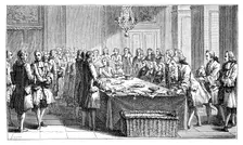 Louis XV Signing The New Treaty, 1757, (1885)