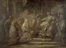 Louis XV recevant le corps de la Ville à l'occasion de la publication de la paix de 1739. Creator: Carle van Loo