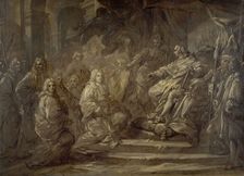 Louis XV recevant le corps de la Ville à l'occasion de la publication de la paix de 1739. Creator: Carle van Loo