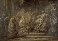 Louis XV recevant le corps de la Ville à l'occasion de la publication de la paix de 1739. Creator: Carle van Loo