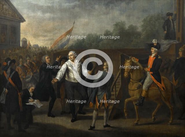 Louis XVI before the scaffold. Artist: Benazech, Charles (1767-1794)