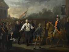 Louis XVI before the scaffold. Artist: Benazech, Charles (1767-1794)