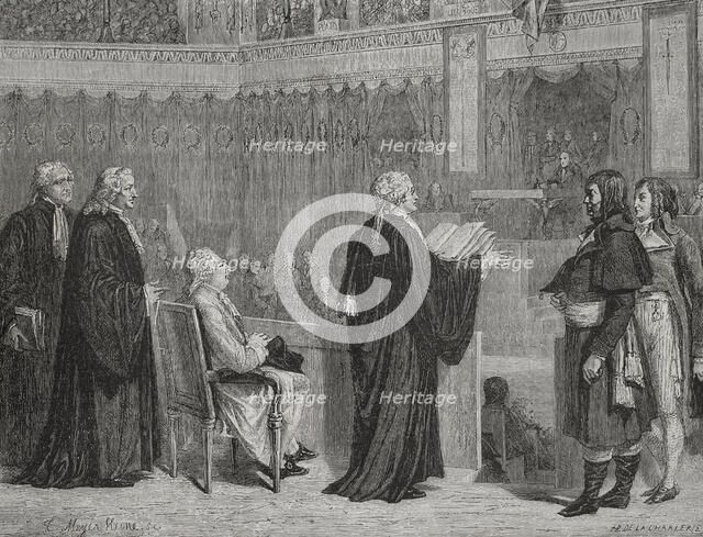 Louis XVI before his judges, December 1792, (1876).  Creator: Theodore Meyer-Heine.