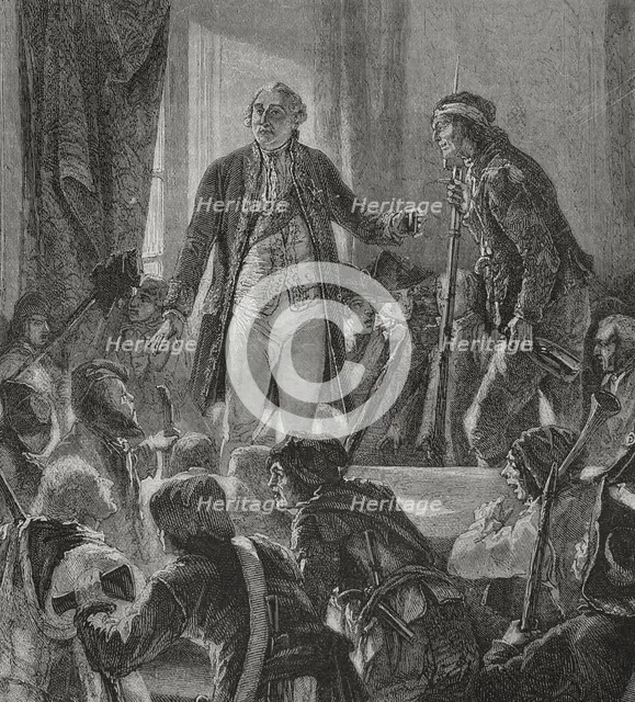  Louis XVI drinking to the health of the nation, French Revolution, Paris, 1792 (1876).  Creator: Hippolyte de la Charlerie.