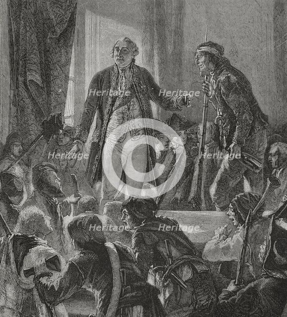  Louis XVI drinking to the health of the nation, French Revolution, Paris, 1792 (1876).  Creator: Hippolyte de la Charlerie.