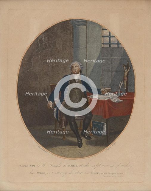 Louis XVI in the Temple, ca 1797.