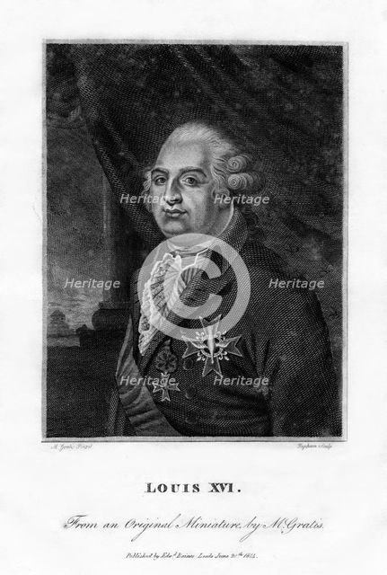 Louis XVI, King of France, (1814).Artist: Edward Topham