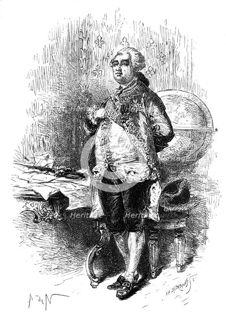 Louis XVI, King of France.Artist: Barbant