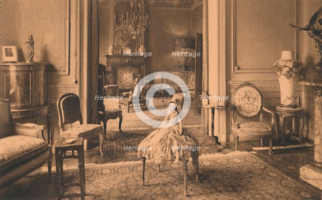 Louis XVI Room at the Cuban Embassy in Brussels, Belgium, 1927.  Creator: Unknown.