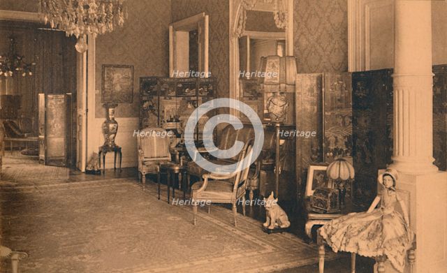Louis XVI Room at the Cuban Embassy in Brussels, Belgium, 1927.  Creator: Unknown.