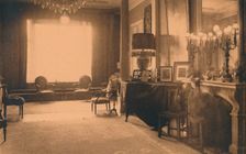 Louis XVI Room at the Cuban Embassy in Brussels, Belgium, 1927. Creator: Unknown