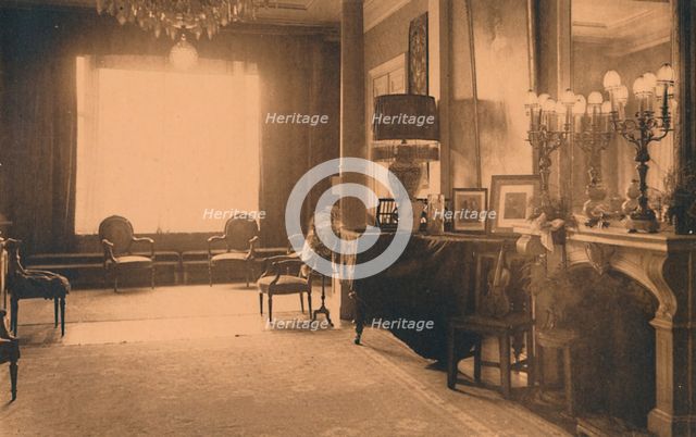 Louis XVI Room at the Cuban Embassy in Brussels, Belgium, 1927.  Creator: Unknown.