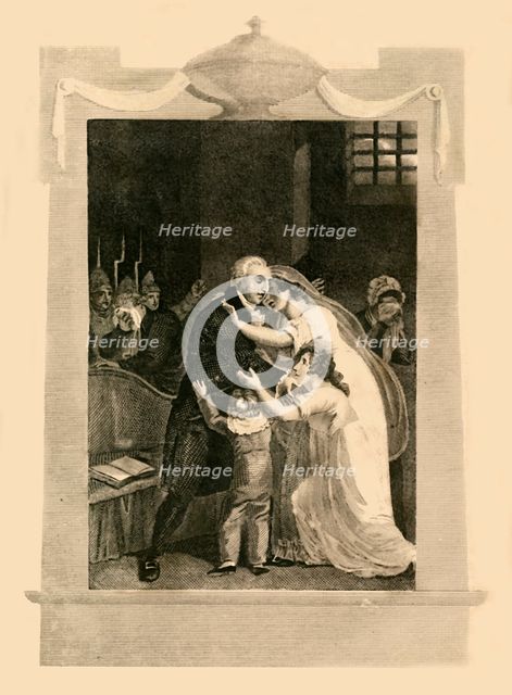 'Louis XVI taking leave of his family previous to his execution', (1782),1816. Creator: Unknown.
