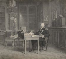 Louis XVIII (1755-1824) in his Study at the Tuileries