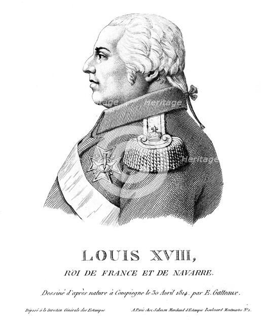Louis XVIII, King of France, 1814. Artist: Unknown