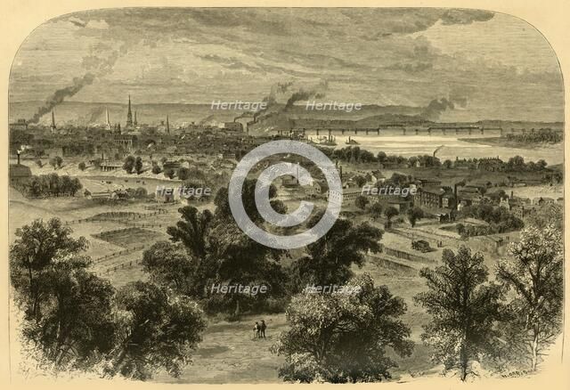 'Louisville, from the Blind Asylum', 1874.  Creator: Nathaniel Orr.