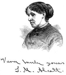 Louisa May Alcott (1832-1888), American writer, 1875