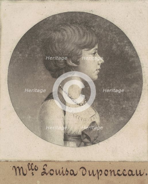 Louisa DuPonceau, 1798-1803. Creator: Charles Balthazar Julien Févret de Saint-Mémin.