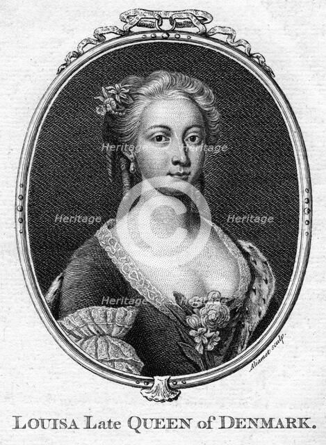 Louisa, Queen of Denmark.Artist: Aliamet