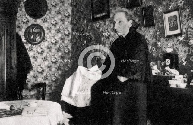 Louise Michel, French schoolteacher, medical worker and anarchist, 1899. Artist: Unknown
