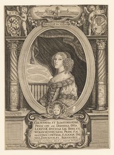 Louise of Anhalt-Dessau (1631-1680), Duchess of Legnica, Brzeg, Wolow, and Olawa, c. 1660. Creator: Paravicini, Johann Baptista (1634-1676)