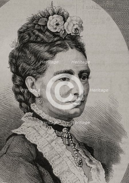 Louise of Hesse-Kassel, (1817-1898), Queen consort of Denmark (1863-1898), 1878.  Creator: Unknown.