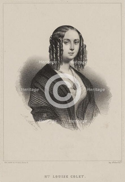 Louise Colet, 1843. Creator: Alophe, Marie-Alexandre Menut (1812-1883).