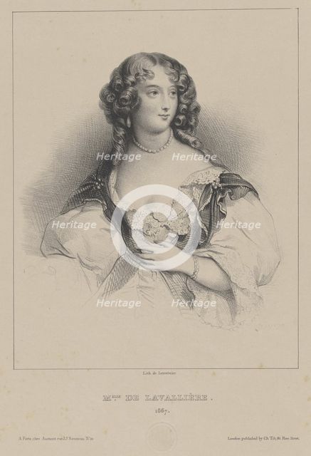 Louise de La Baume Le Blanc, Duchess of La Vallière (1644-1710), ca 1820. Creator: Anonymous.