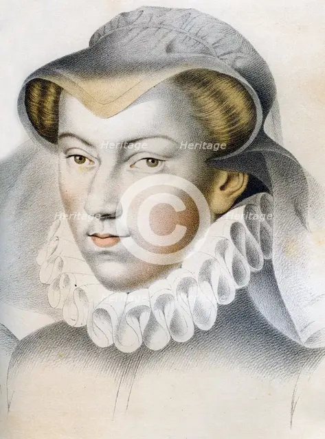 Louise de Lorraine-Vaudémont (1553-1601), 16th century (1849).Artist: Franz Kellerhoven