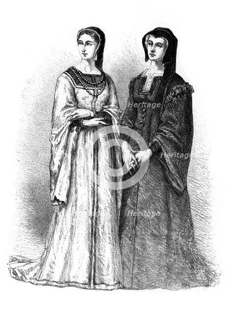 Louise de Savoie and Marguerite de Valois, (19th century). Artist: Unknown