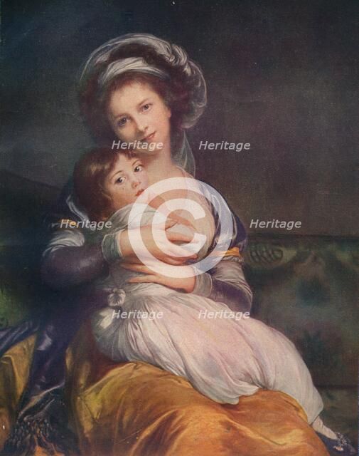 Louise Elisabeth Vigee Le Brun (1755-1842) with her daughter Jeanne-Lucie, 1786, (1911). Artist: Elisabeth Louise Vigee-LeBrun