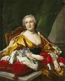 Louise Élisabeth of France (1727-1759), Duchess of Parma, 1750s. Creator: Van Loo, Louis Michel (1707-1771)