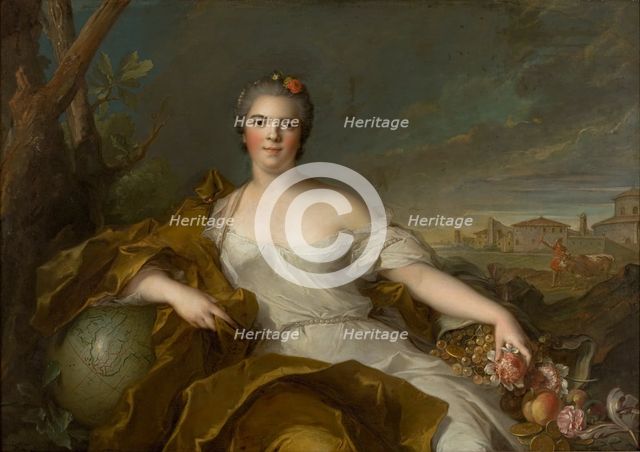 Louise Élisabeth of France (1727-1759), Duchess of Parma - The Earth, 1750. Creator: Nattier, Jean-Marc (1685-1766).
