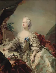 Louise, Frederik V's First Queen in her Coronation Robes, 1747. Creator: Carl Gustaf Pilo