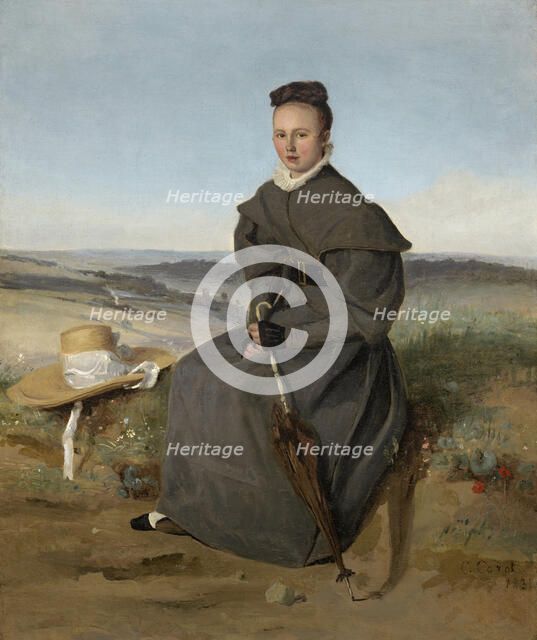 Louise Harduin, 1831. Creator: Jean-Baptiste-Camille Corot.