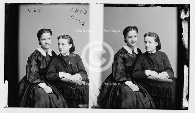 Louise & Julia Meyers, ca. 1860-1865. Creator: Unknown.