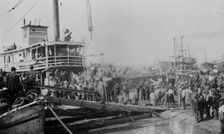 Louisiana Flood 1912-- refugees saved by gov't [i.e. government] boat, 1912. Creator: Bain News Service