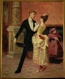 Lounge of the Lyceum Theatre oil by Francesc Masriera