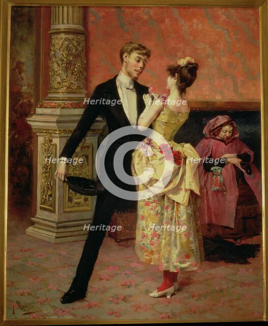  'Lounge of the Lyceum Theatre', oil by Francesc Masriera.