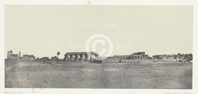 Louqsor, Vue Générale des Ruines; Thèbes, 1849/51, printed 1852. Creator: Maxime du Camp.